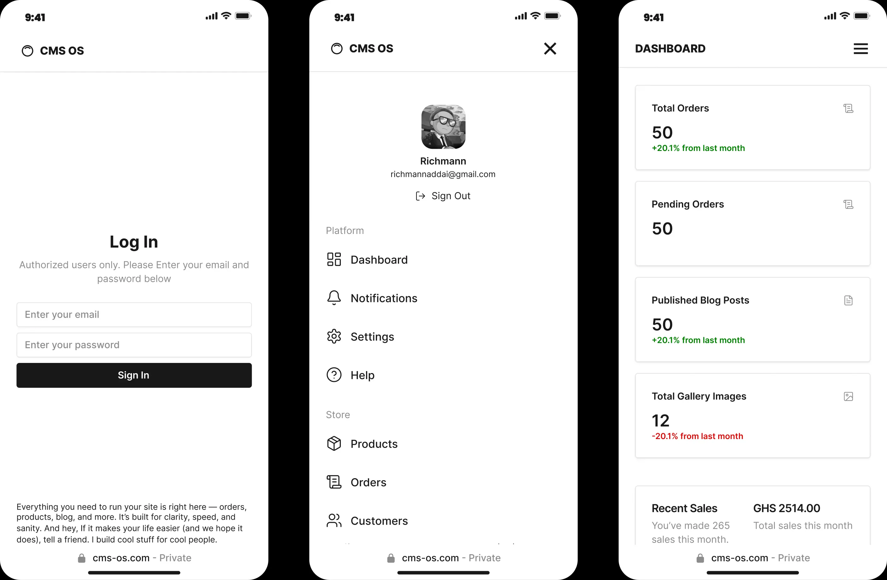 cmsos mobileui