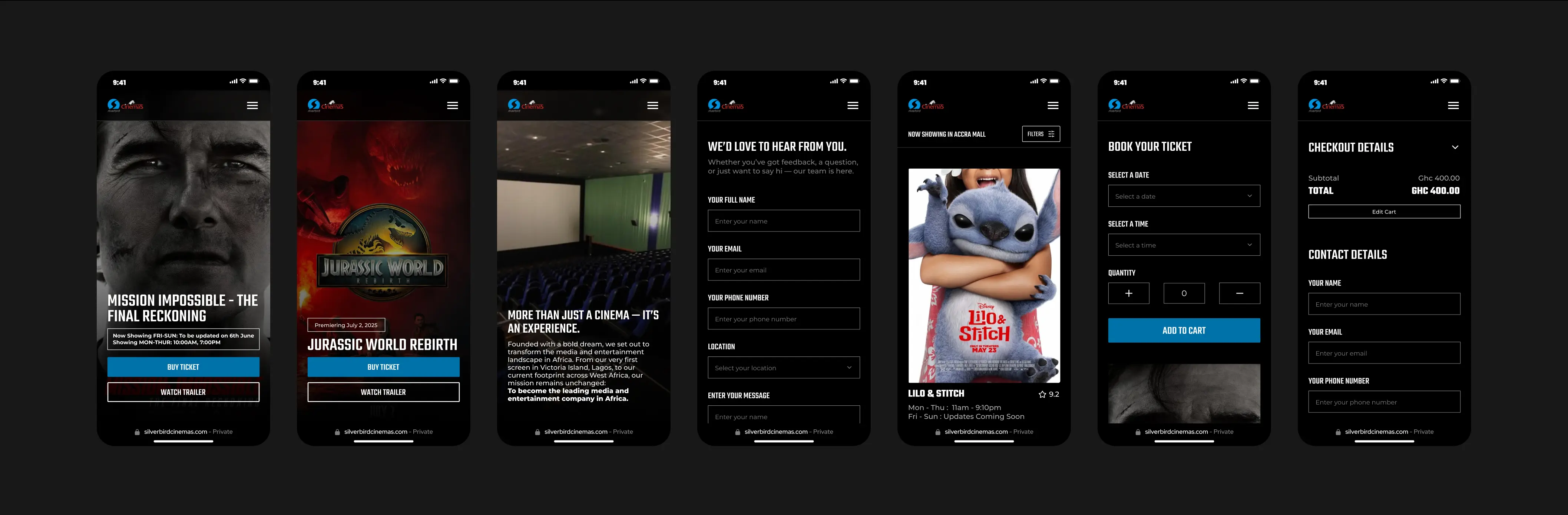 silverbird mobile ui image